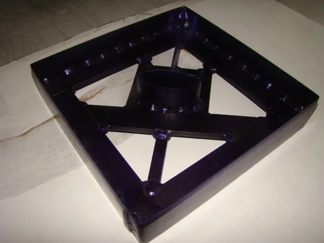 Laminada quadrada com reforço em X