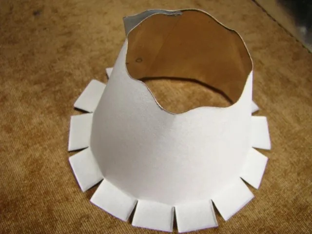Peça cortada em papel